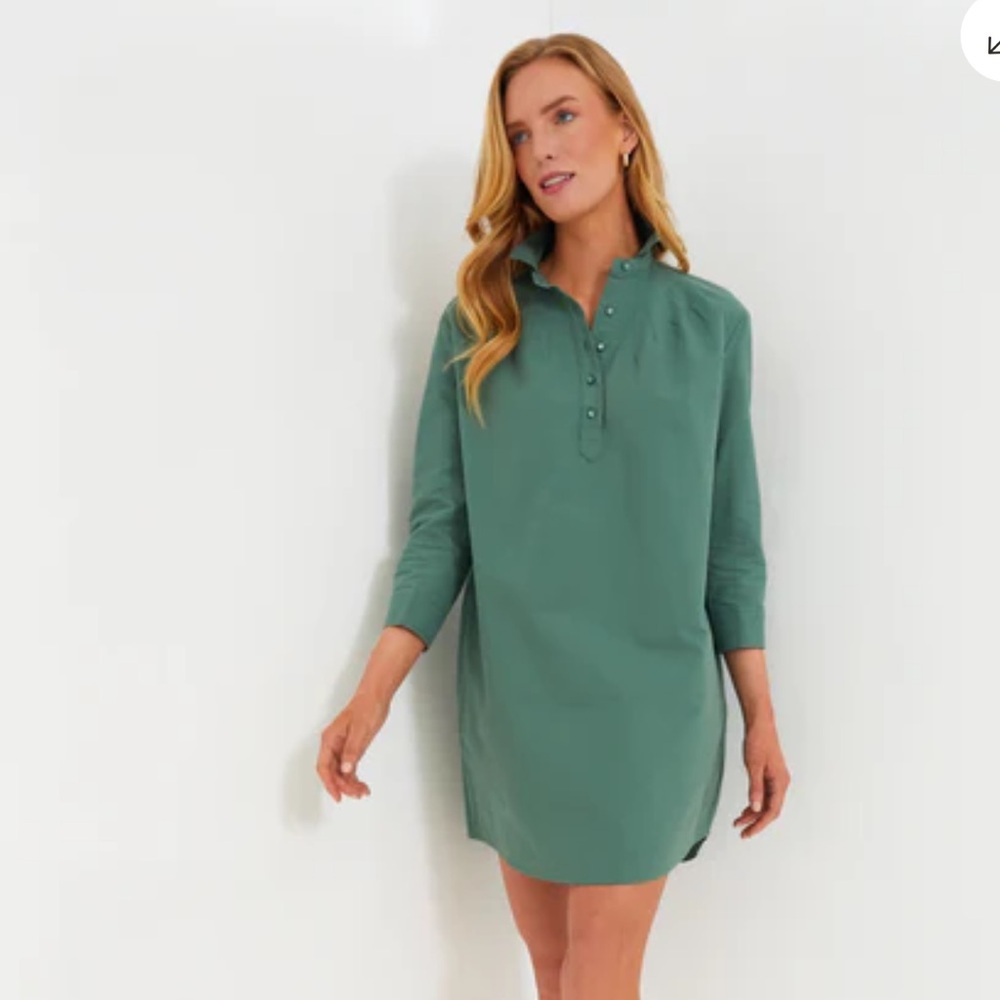POMANDER PLACE Green Polly Dress by Tuckernuck